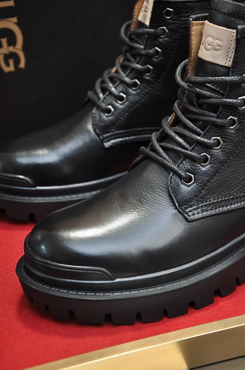 Men's shoes 💰640💶 [UGG] (full wool lining) top-end high-quality fur-in-one warm snow boots from Australia's warm luxury brand men's shoes, UGG-5877 official website synchronized, made of imported cowhide, carefully sewn...Imported rubber foam outsole (comfortable, soft, wear-resistant) The quality is really great...Exquisite workmanship, you can't put it down at first sight, available in sizes 39-44